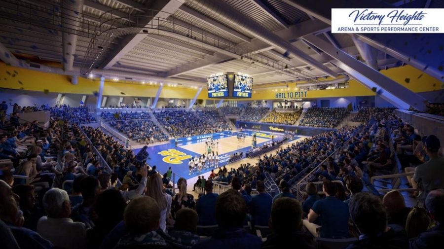 A concept rendering of the interior of the planned Victory Heights Arena and Sports Performance Center. 
