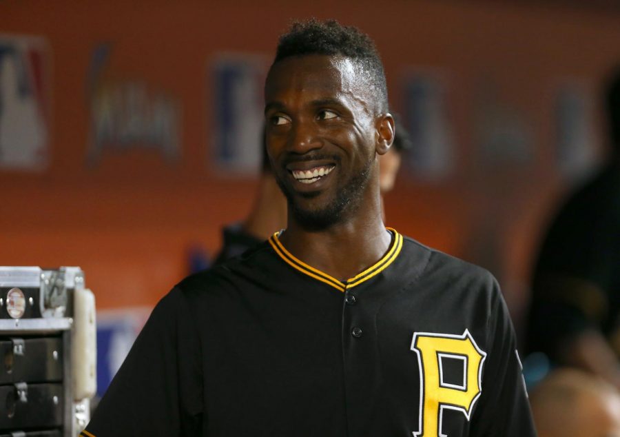 The Pittsburgh Pirates Andrew McCutchen shown on Aug. 26, 2015, at Marlins Park in Miami. 
