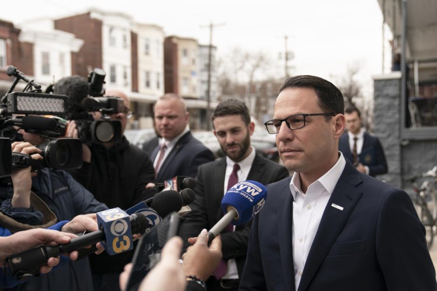 Pennsylvania Democratic Gov. Josh Shapiro arrives for a news conference in Philadelphia, Thursday, Feb. 16, 2023. Shapiro says he wont allow Pennsylvania to execute any inmates while he is in office and calls for the states lawmakers to repeal the death penalty. 
