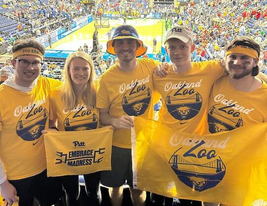 Members of the Oakland Zoo at Fridays game against Iowa State in Greensboro, North Carolina. 