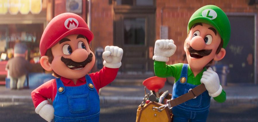 This image released by Nintendo and Universal Studios shows Mario, voiced by Chris Pratt, left, and Luigi, voiced by Charlie Day, in Nintendos The Super Mario Bros. Movie. 
