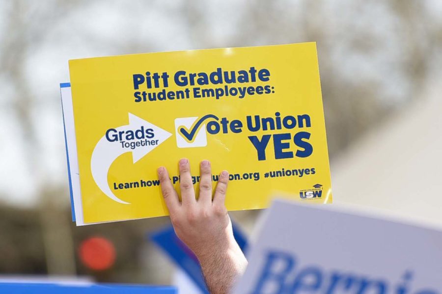 A Pitt graduate student union poster. 
