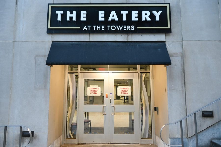The outside entrance to The Eatery in Litchfield Towers.