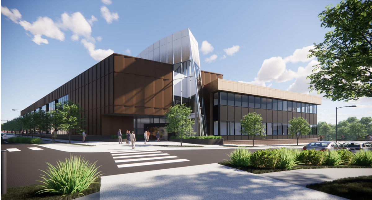 A rendering of the planned BioForge center in Hazelwood.