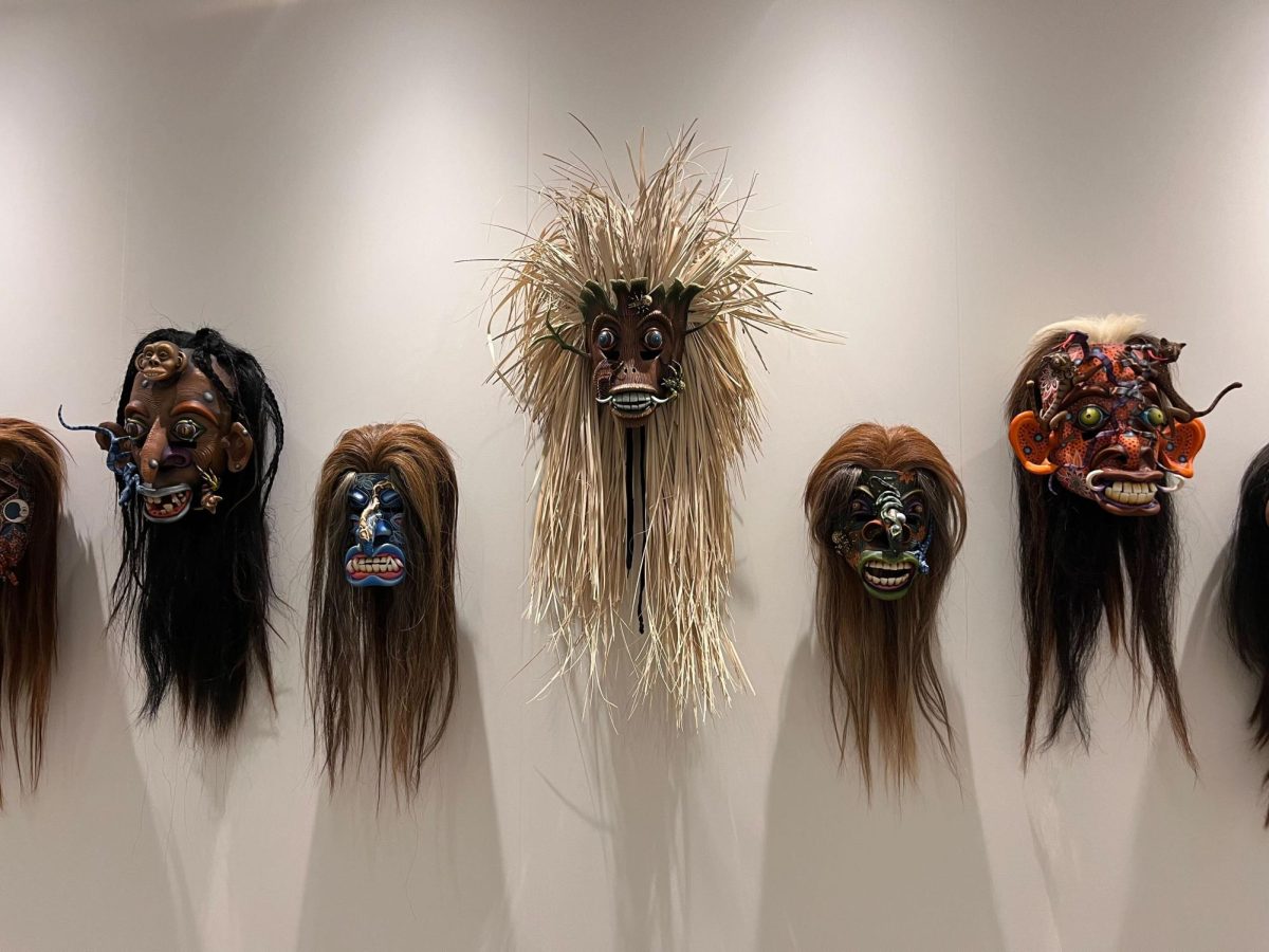 Masks on display at the Latin American Cultural Center as a part of the new Mexican Masks Exhibition.
