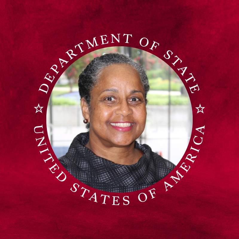 A portrait of Sherry Zalika Sykes, the Diplomat in Residence for the newly formed Allegheny region.