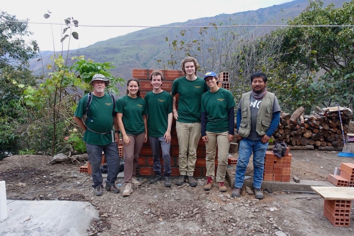Members of Pitts Engineers Without Borders building latrines in Bolivia this summer.