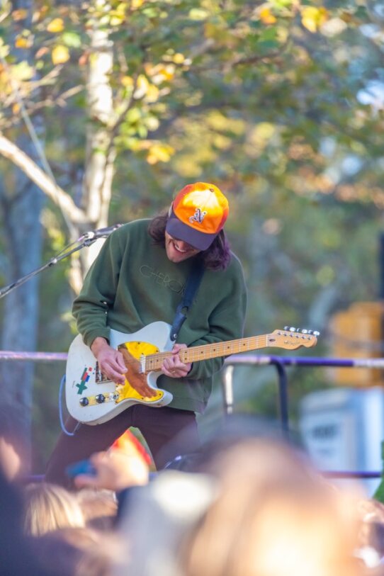 COINs lead guitarist Joe Memmel performs at Fall Fest on Schenley Drive on Sunday.