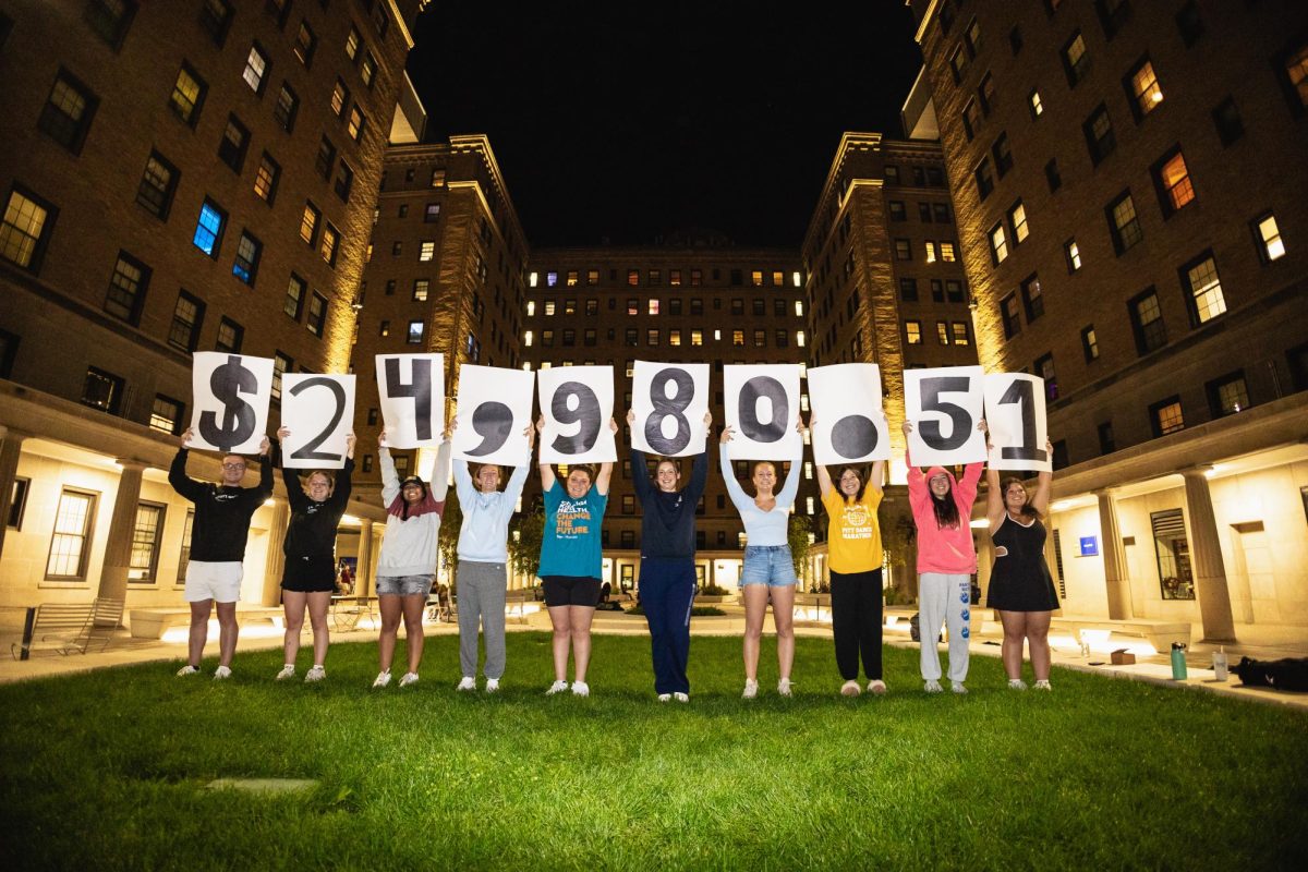 Pitt Dance Marathon reveals a record-breaking total of $24,980.51 for their 12-hour fundraising push on Monday evening in Schenley Quadrangle.