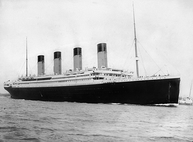 RMS Titanic departing Southampton, England, on April 10, 1912.