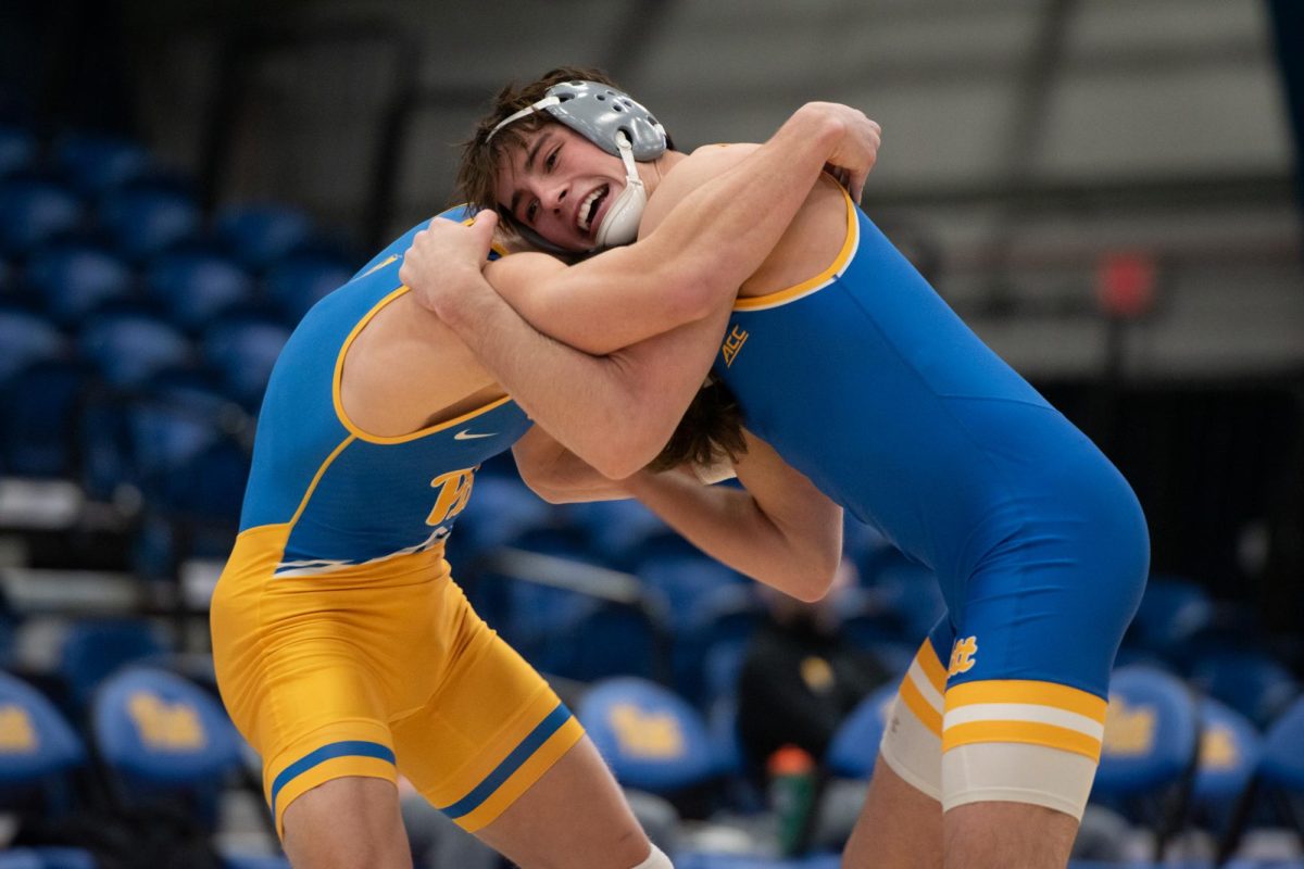 Pitt wrestlers faced off during the Blue-Gold Dual at the Fitzgerald Field House on Monday, Oct. 30.