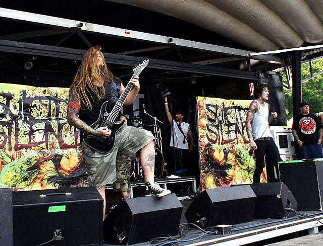 Suicide Silence at the Vans Warped Tour in 2010.