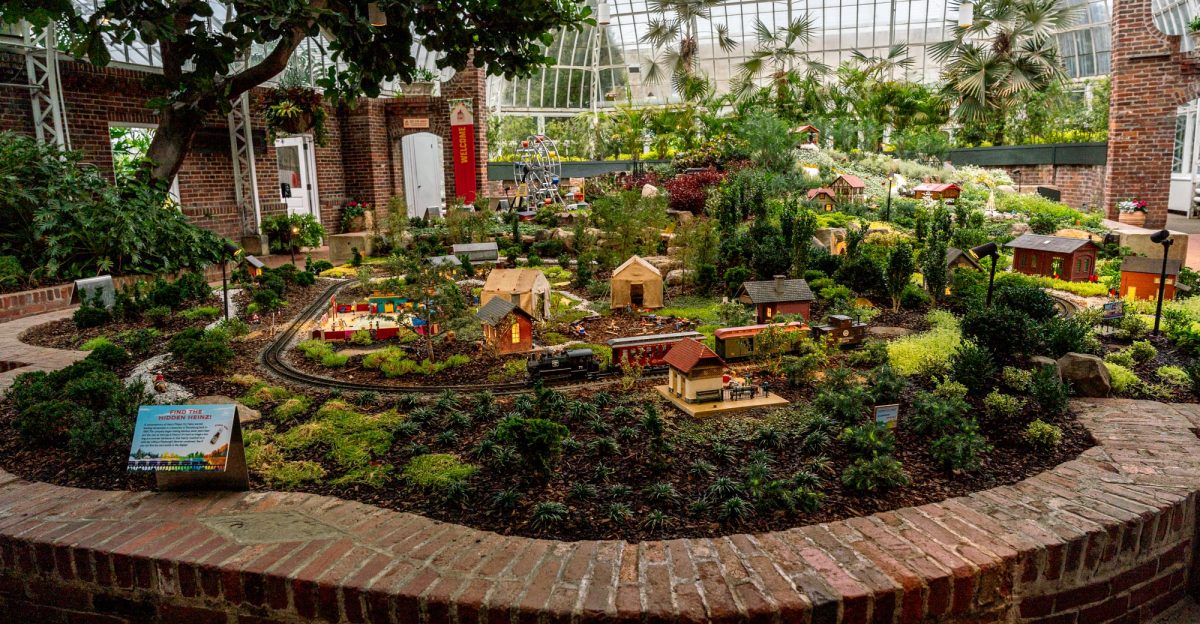 The “Garden Railroad: Pennsylvania Through the Four Seasons” exhibit sits on display in Phipps Conservatory and Botanical Gardens in January.