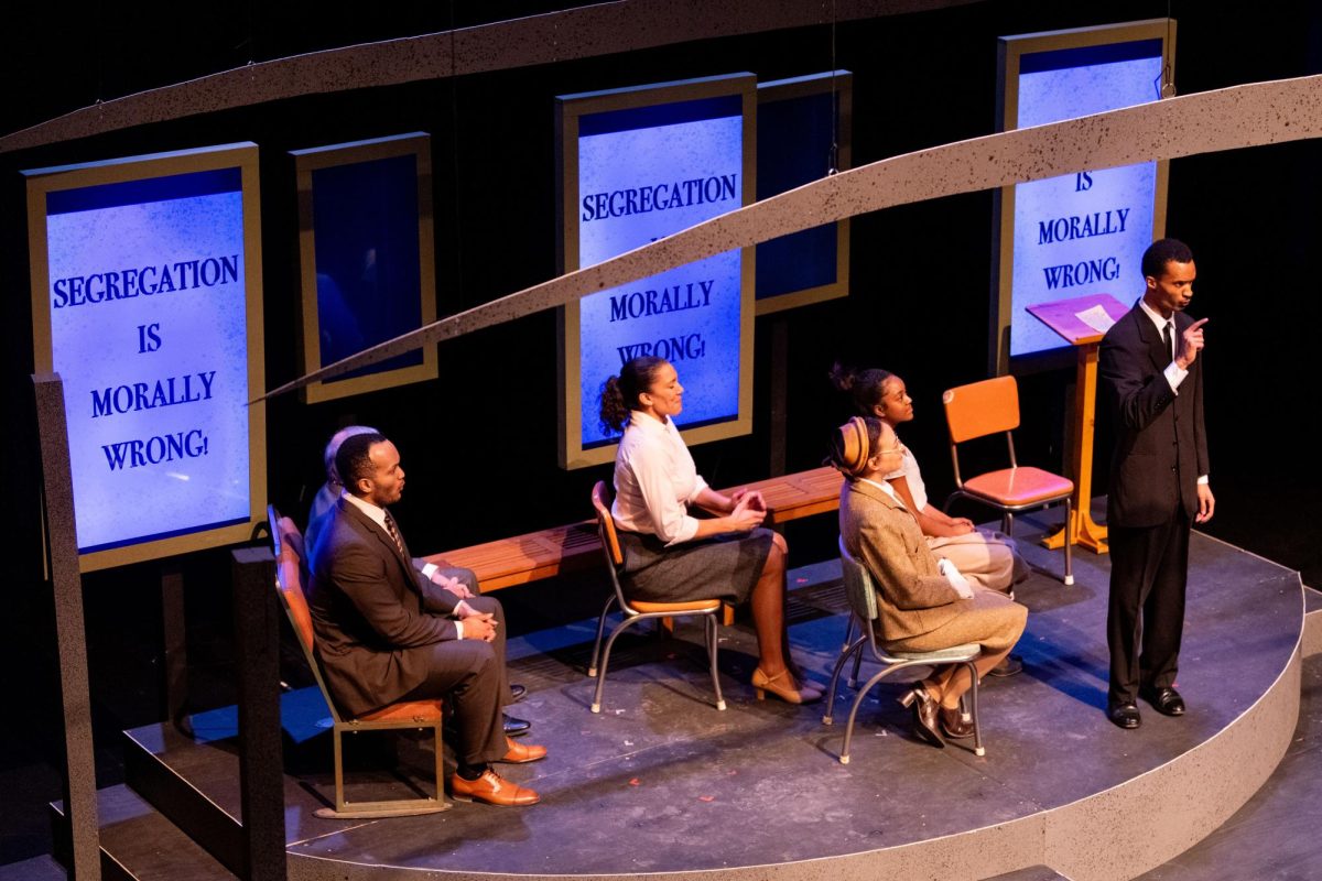 Actors perform “Rosa Parks and the Montgomery Bus Boycott” at the New Hazlett Center for Performing Arts on Saturday.