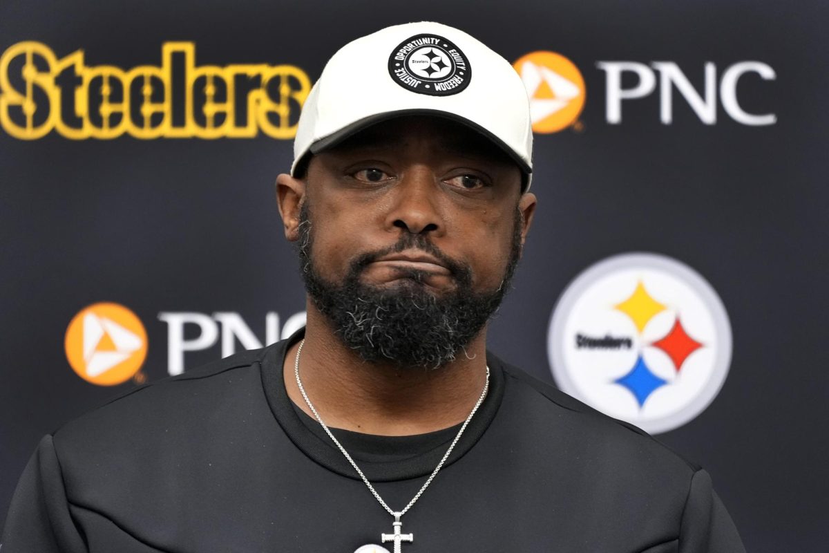 Pittsburgh Steelers head coach Mike Tomlin holds his season-ending meeting with reporters at the NFL football teams practice facility in Pittsburgh on Thursday, Jan. 18.