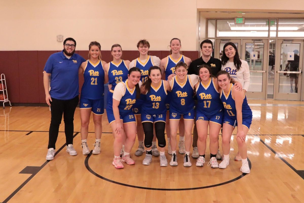 Pitt Club Women’s Basketball team stands for a photo while attending the NIRSA Championship Series in February.