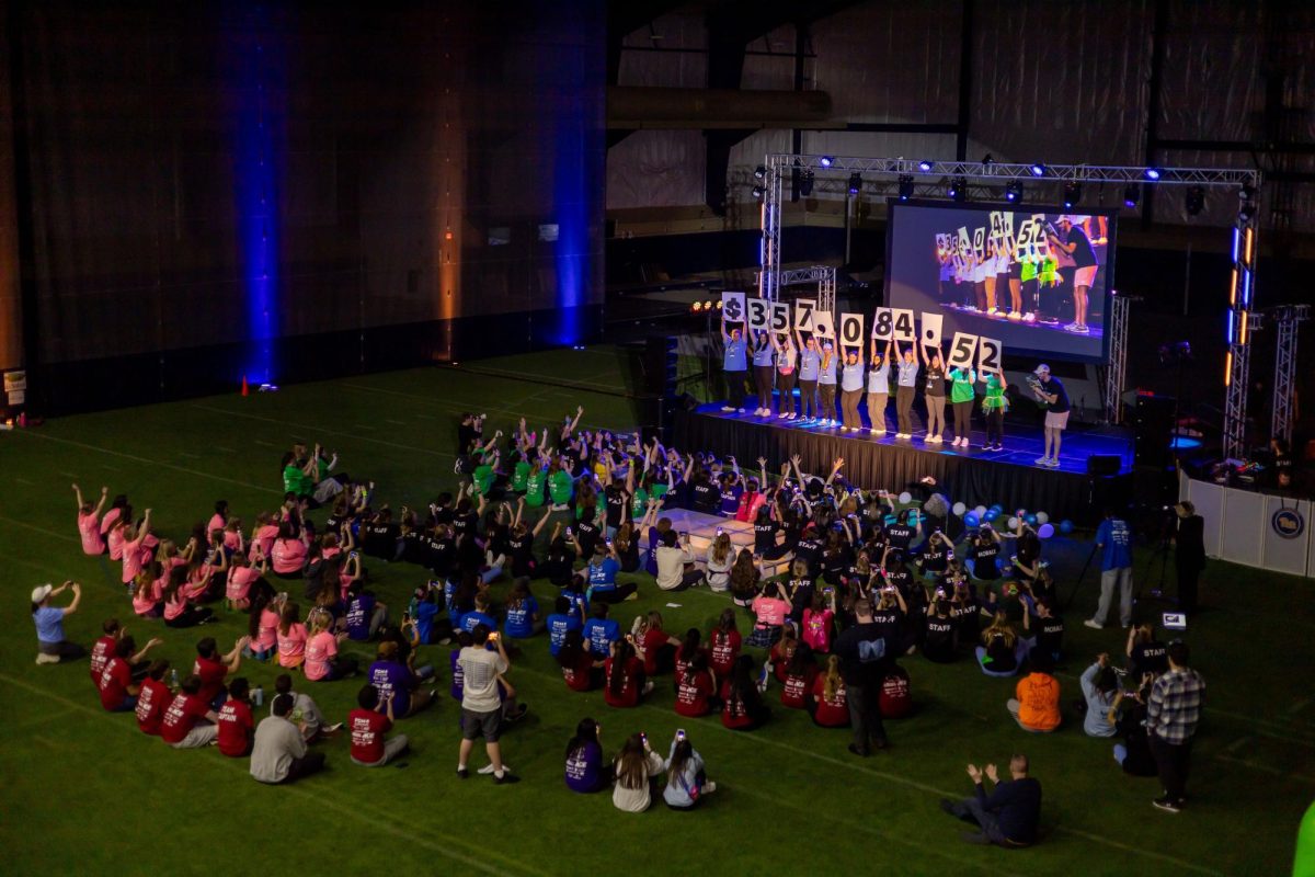 Pitt Dance Marathon reveals their fundraising total for the year of $357,084.52 to benefit UPMC Children’s Hospital of Pittsburgh.