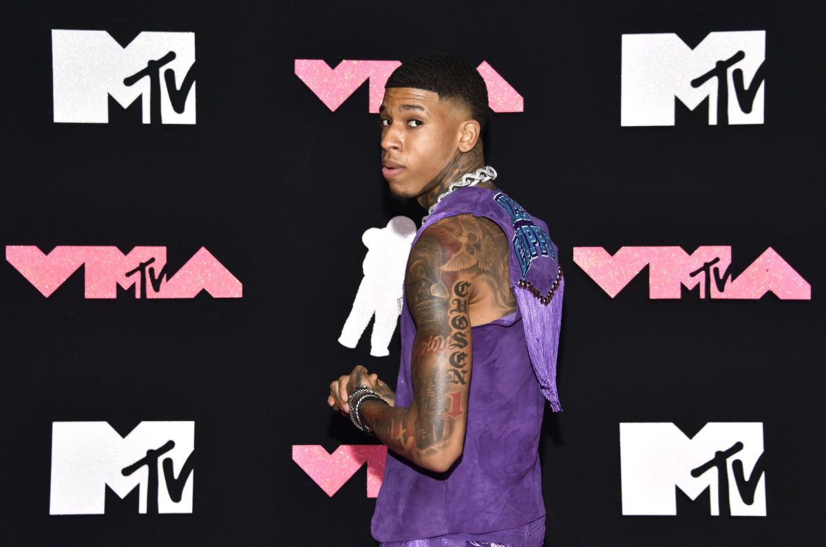 NLE Choppa arrives at the MTV Video Music Awards on Tuesday, Sept. 12, 2023, at the Prudential Center in Newark, N.J.