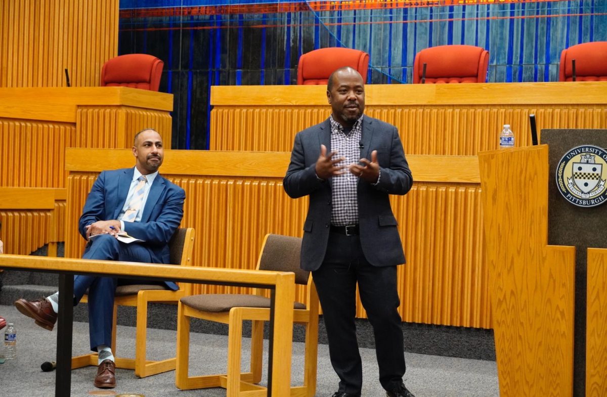 University of Virginia professor of law Bertrall Ross speaks at the annual Constitution Day event at the Teplitz Memorial Moot Courtroom on Tuesday.
