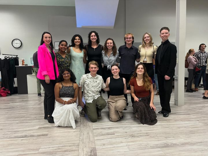 Members of the Ballroom Dance Club at Pitt pose for a picture.
