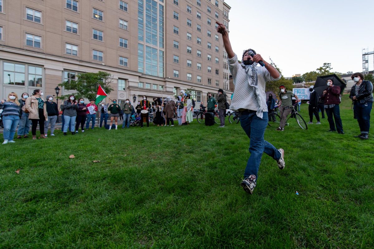 Students, community members protest in honor of Israel-Hamas war anniversary