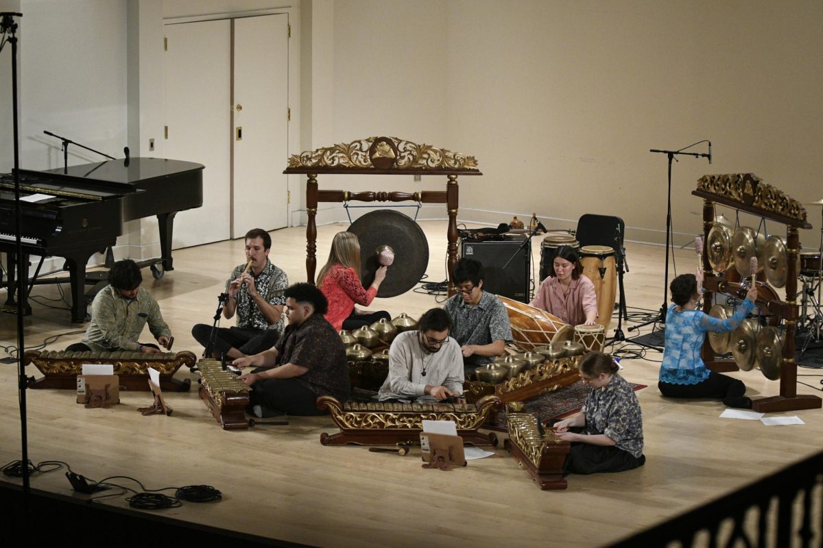 Pitt’s Gamelan Ensemble performs in Bellefield Hall on Monday, Nov. 18. 
