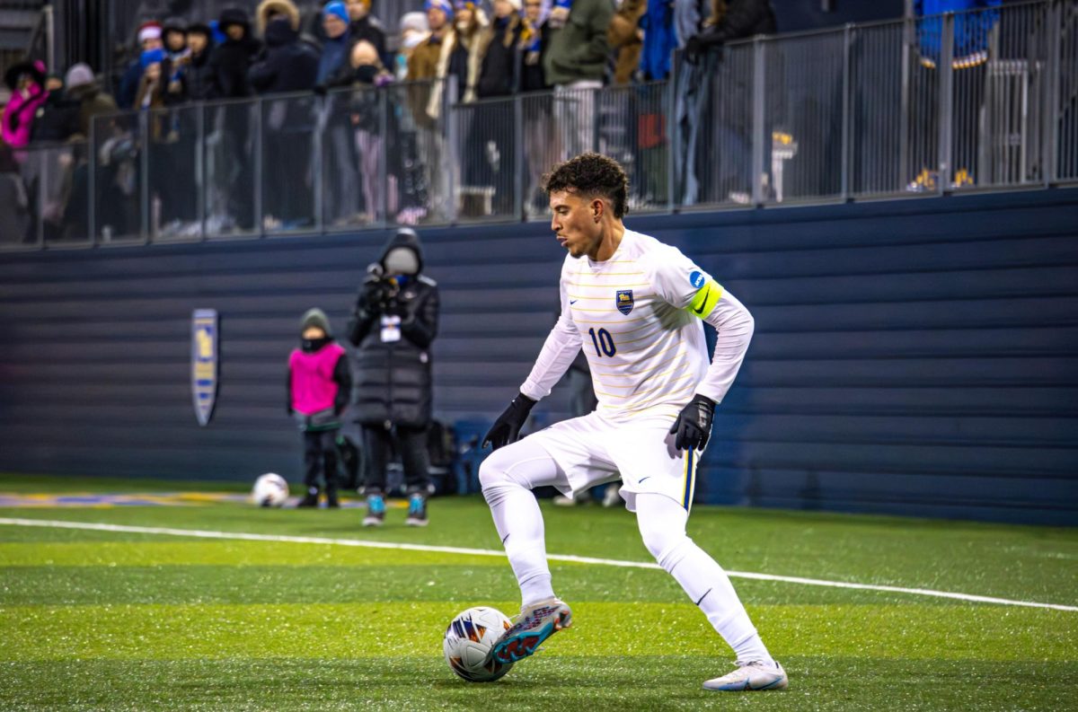 Pitt men’s soccer defeats Kansas City 3-2 at Ambrose Urbanic Field on Sunday, Dec. 1.
