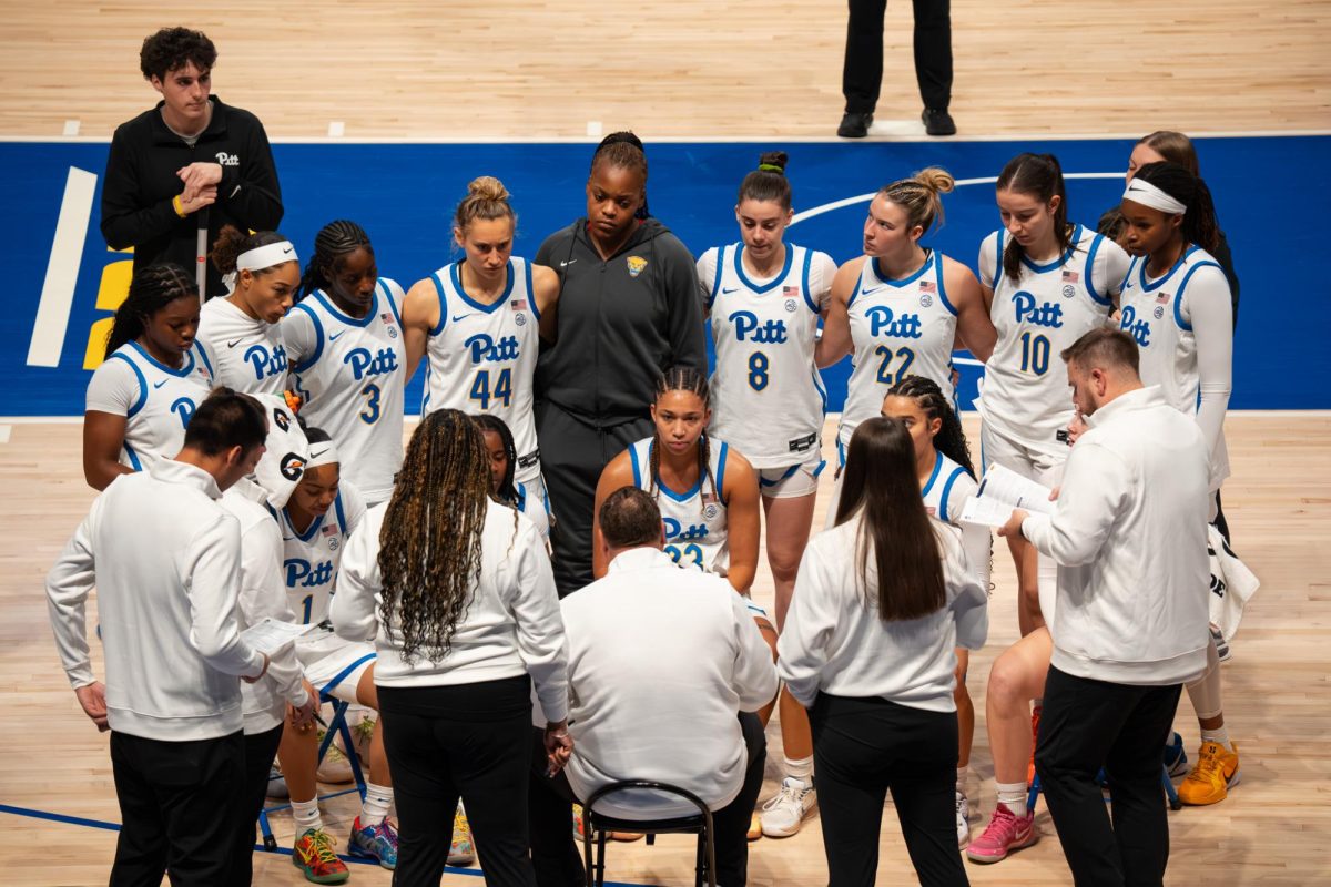 The Pitt women's basketball team during a game against Drexel at the Petersen Events Center on Nov. 4, 2025.
