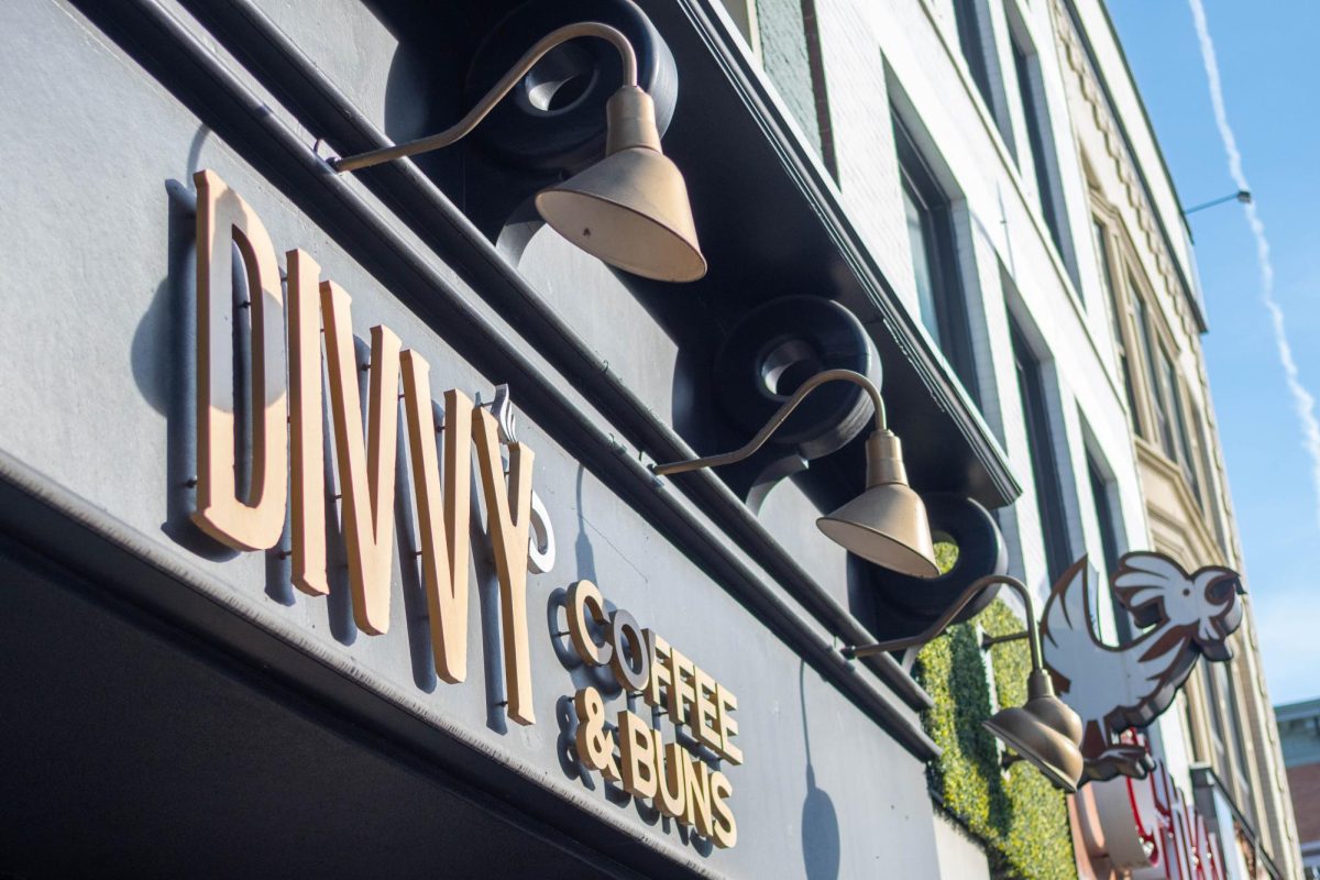 The exterior of Divvy's Coffee and Buns on Forbes Avenue.