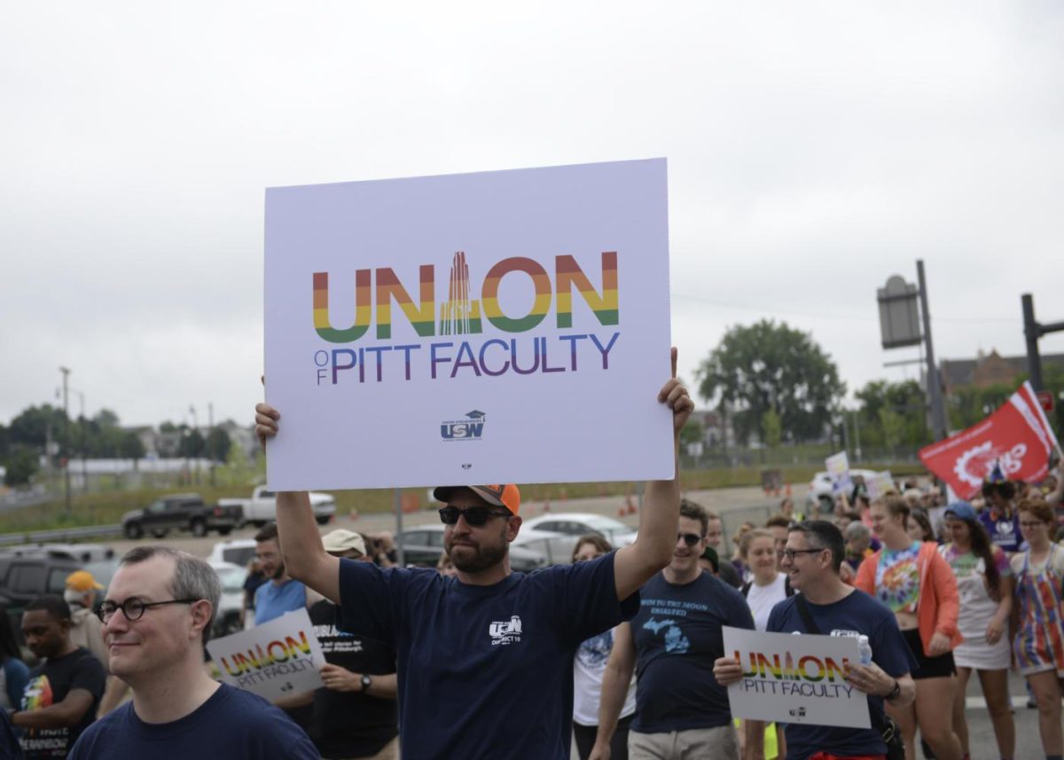 University of Pittsburgh faculty unionizers make an appearance at the People’s Pride parade in June 2018.