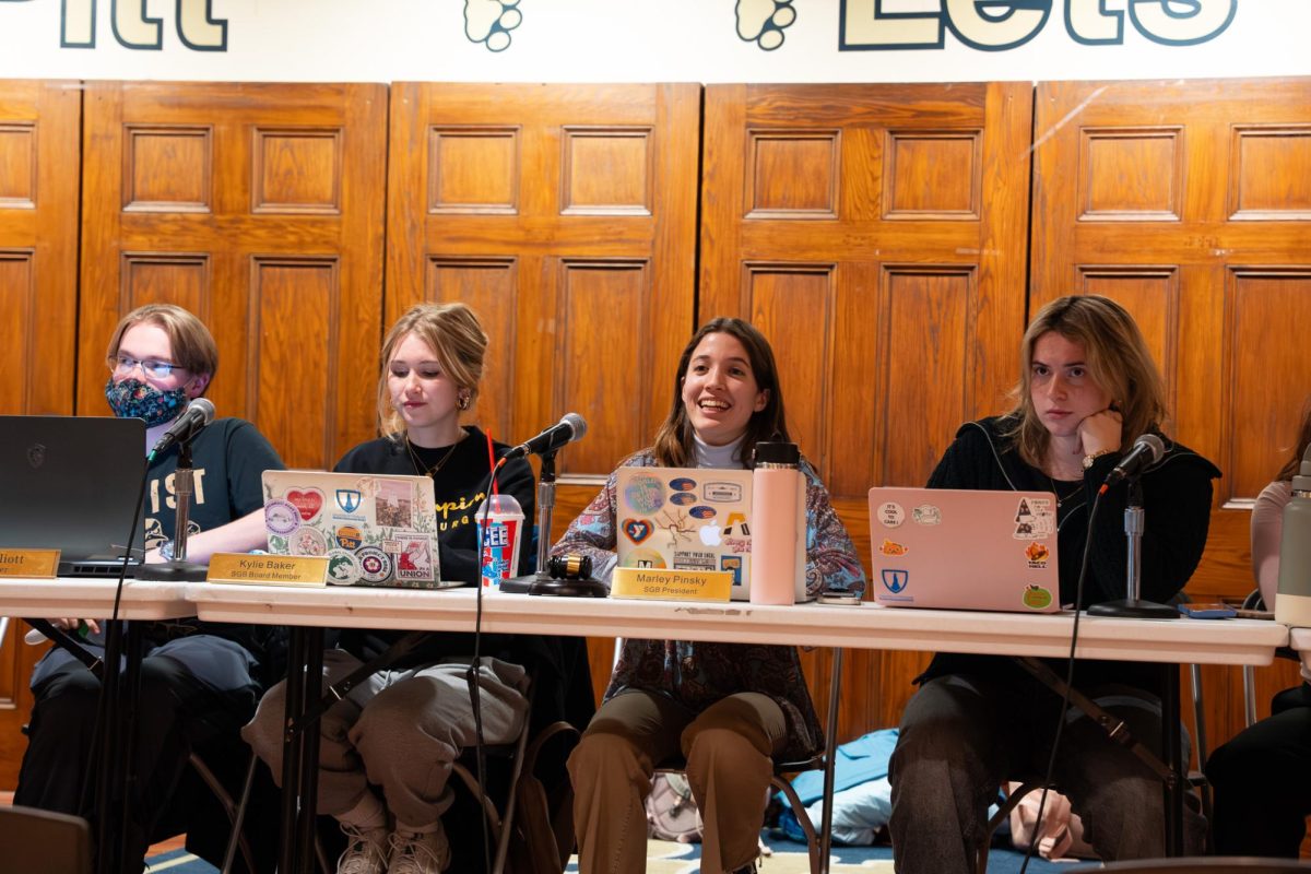 SGB President Marley Pinsky at the Student Government Board meeting in Nordy's Place on Dec. 2, 2025.
