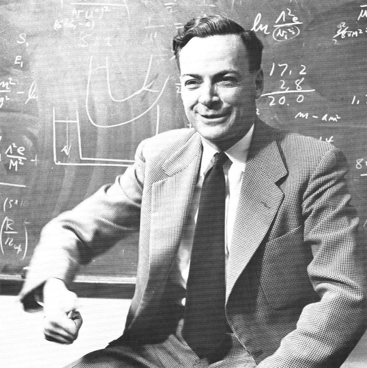 Richard Feynman posing for a picture in 1959. 
