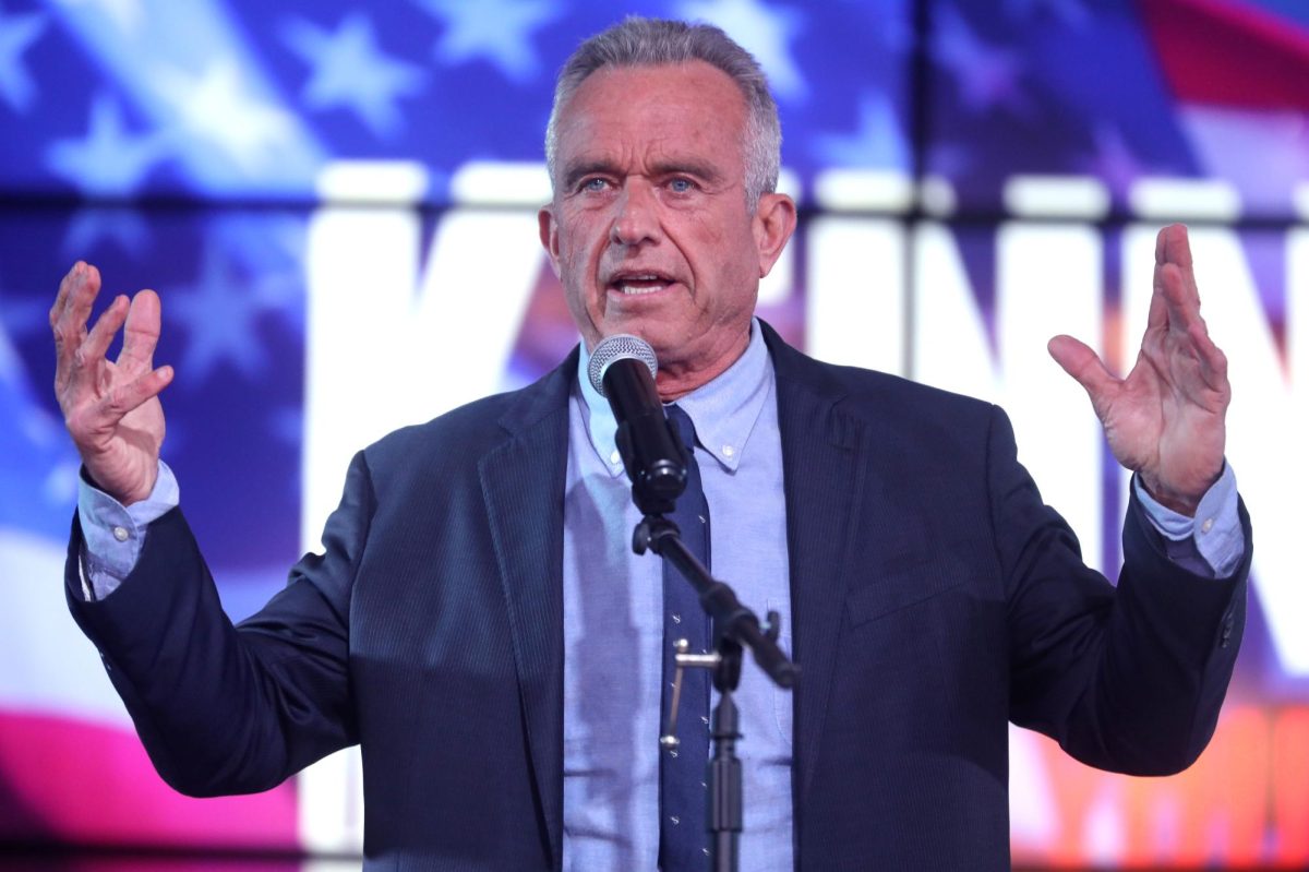 ​​Robert F. Kennedy, Jr. speaks at a campaign rally at Legends Event Center in Phoenix, Arizona on Dec. 20, 2023.