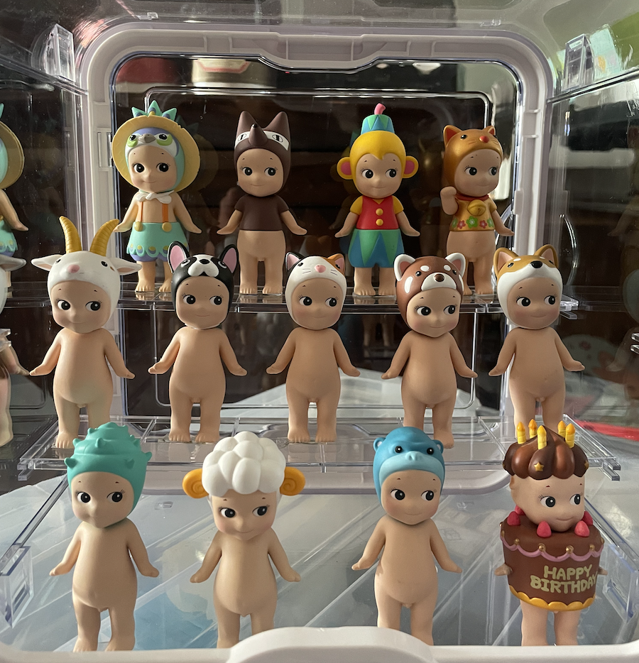 A collection of Sonny Angel dolls.
