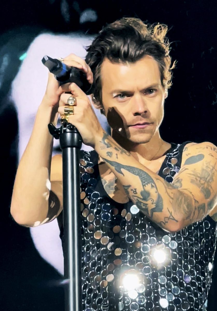 Harry Styles performing on June 19, 2022, at Wembley Stadium in Wembley, England.
