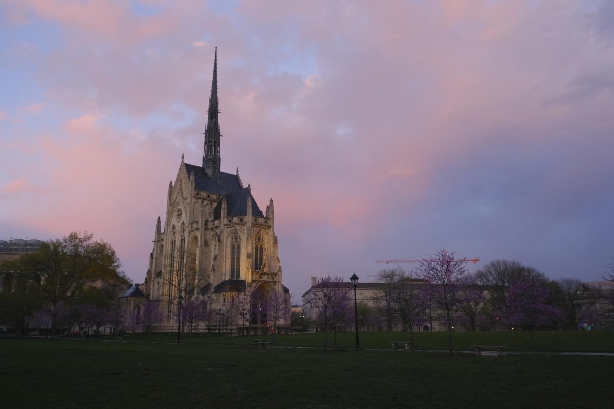 A view of Heinz Chapel in Oakland.