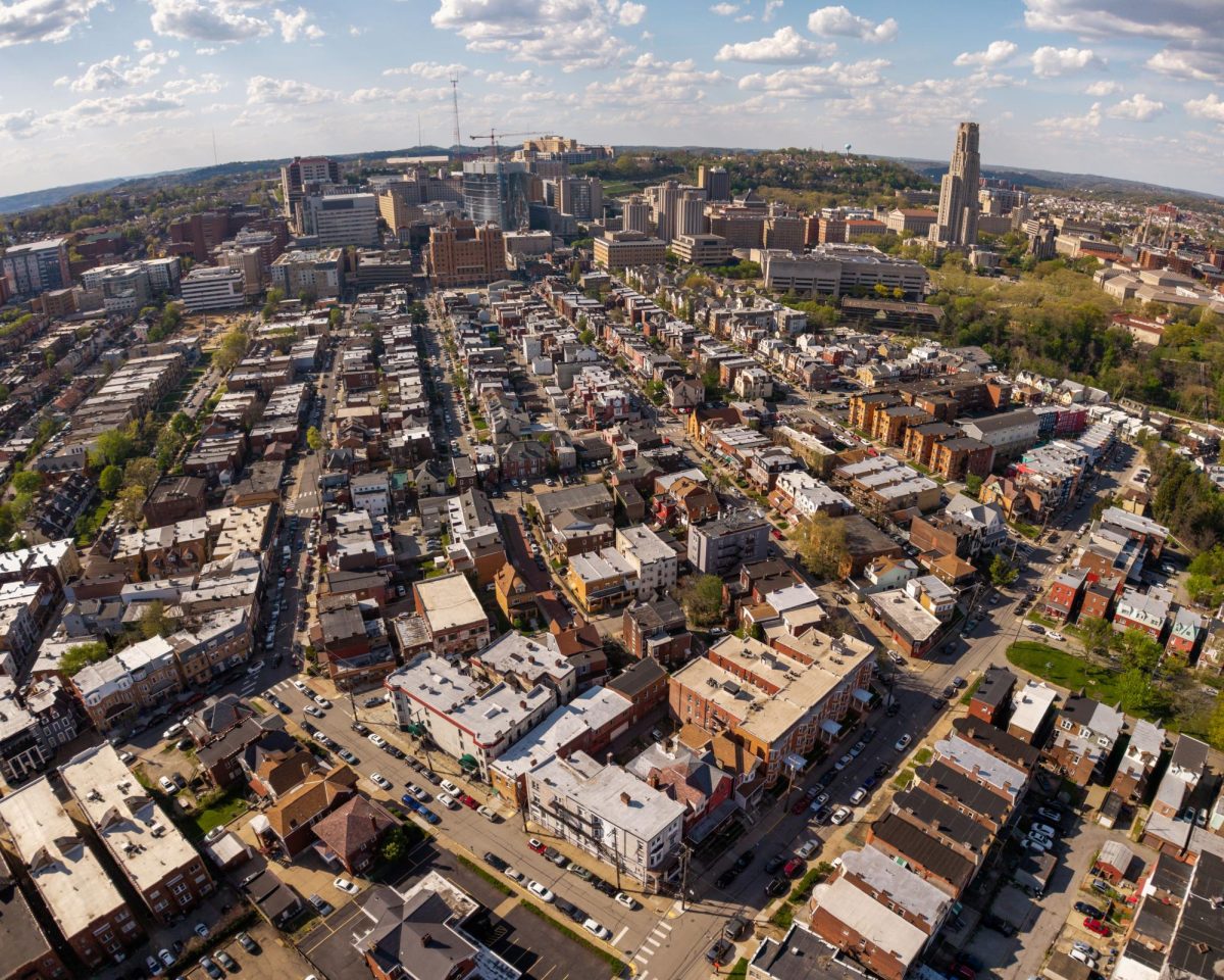 An aerial view of South Oakland.