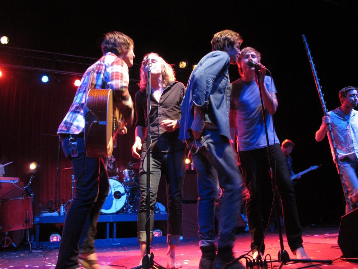 “The Maine” performs on stage on May 16, 2012.